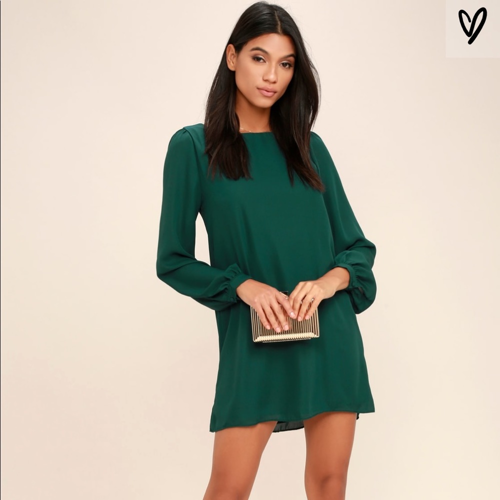 Lulus Green Shift Dress